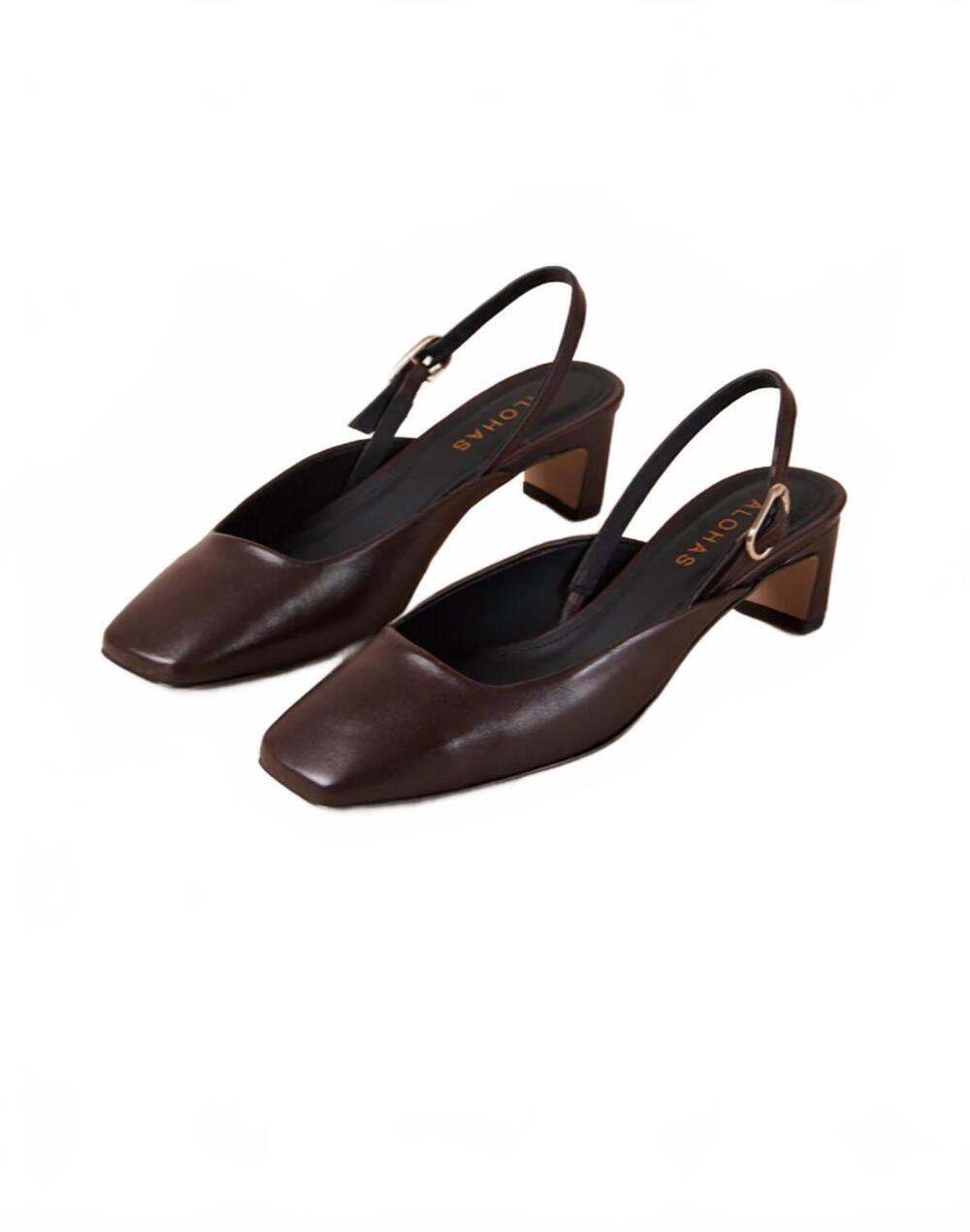 NEW ALOHAS women's lindy pumps in brown